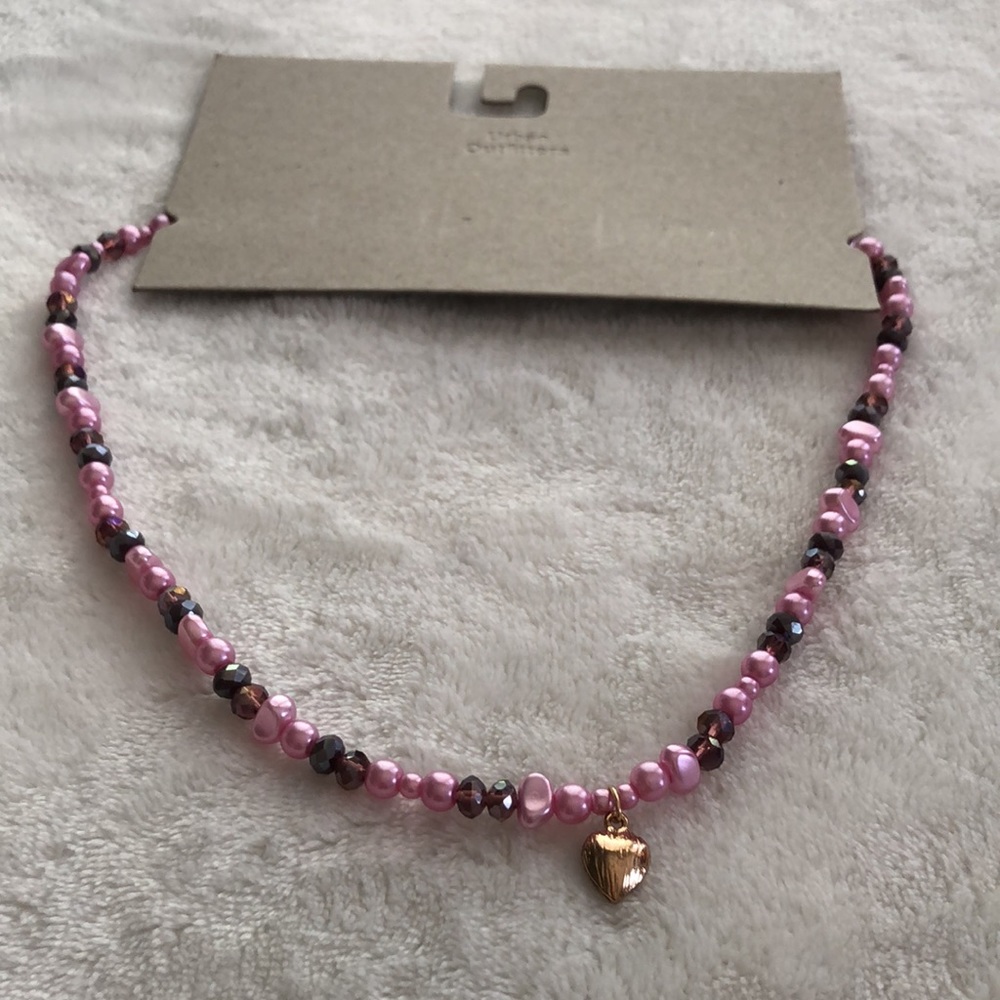 New Urban outfitters Cher Pearl Gem Heart necklace, choker - Picture 2 of 10